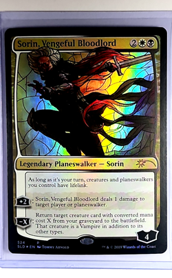2019 MTG Magic the Gathering Secret Lair Foil Promo Sorin Vengeful Bloodlord LP - Image 1