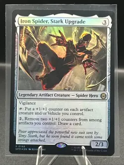 MTG Iron Spider, Stark Upgrade (166/314) Marvel's Spider-Man NM FOIL - Image 1