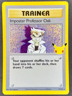 Pokemon Imposter Professor Oak 73 Celebrations Classic Collection NM - Image 1