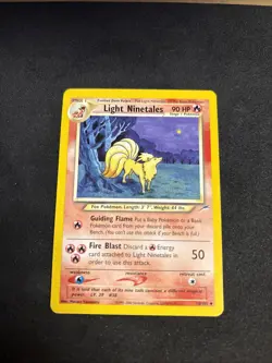 Pokemon TCG Light Ninetales 50/105 Unlimited Nonholo Uncommon Neo Destiny - Image 3