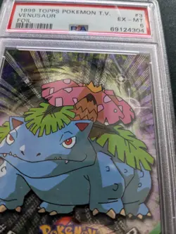 Venusaur Foil 1999 Topps Pokemon T.V. #3 PSA 6 EX-MT - Image 3