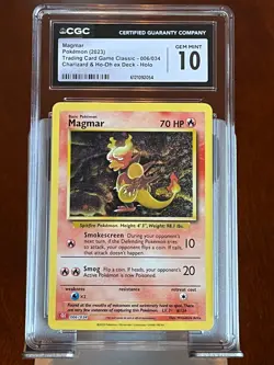 Pokemon Magmar #6 Trading Card Game Classic CGC 10 Gem Mint - Image 1