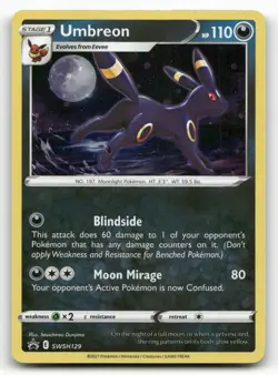 Umbreon SWSH129 Sword & Shield Promo Pokemon Holo NM Promo - Image 1