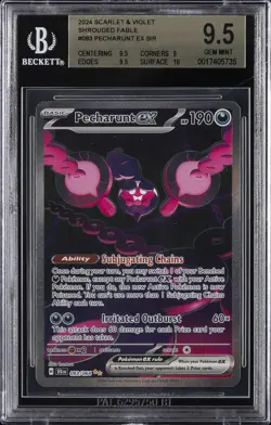2024 POKEMON SFA EN-SHROUDED FABLE #093 PECHARUNT EX BGS 9.5 - Image 1