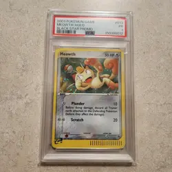 Pokemon TCG PSA 1 Poor Meowth #013 Holo Black Star Vintage Promo - Image 1
