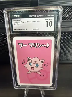 CGC 10 GEM MINT Pokemon Japanese Jigglypuff Old Maid Playing Card - Image 1