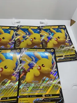Lot of 5 Pikachu V [SWSH061] JUMBO Oversized Shining Fates Mint/NM Pokemon TCG - Image 4