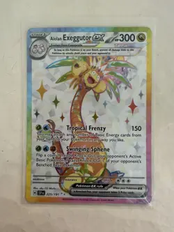 Alolan Exeggutor ex 225/191 Sv08 Surging Sparks Ultra Rare Full Art Holo EN 2024 - Image 1
