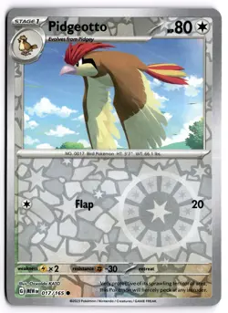 Pokemon TCG Pidgeotto 017/165 SV: Scarlet & Violet 151 Common Reverse Holo NM - Image 1