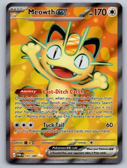 Meowth ex 107/088 Ultra Rare Perfect Order Pokemon Holo Near Mint - Image 1