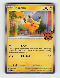 Pikachu 062/193 Holo Common Trick or Trade BOOster 2023 Pokemon 2023 Near Mint - Image 1