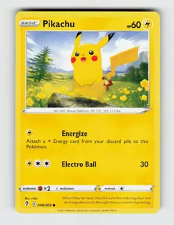 Pikachu 049/203 Common Evolving Skies Pokemon 2021 Near Mint - Image 1