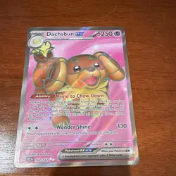Pokemon TCG Dachsbun ex SV07 Stellar Crown 160/142 Stage 1 Holo UR 250 HP ENG - Image 1