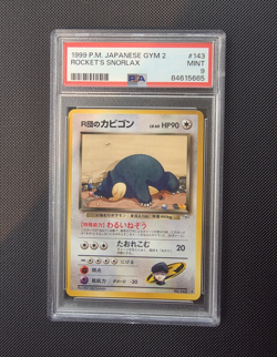 Pokemon 1999 Japanese Gym 2 Rocket's Snorlax 143 Regular PSA 9 Graded - Image 1