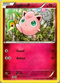 Jigglypuff 65/124 Common Fates Collide Pokemon Lightly Played - Image 1