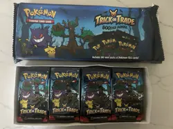 2024 Pokemon TCG Trick or Trade Opened Booster Bundle 50 Mini Packs Sealed - Image 1