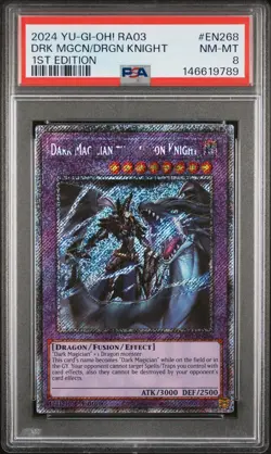 YU-GI-OH! RA03-QUARTER CENTURY BONANZA DARK MAGICIAN THE DRAGON KNIGHT PSA 8 - Image 1