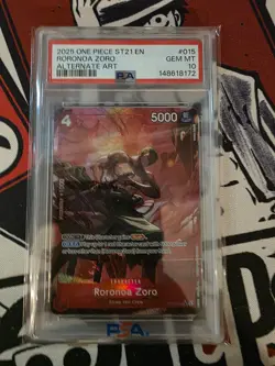 PSA 10 2025 One Piece Starter Deck ST21-015 Roronoa Zoro Alternate Art *2 - Image 1