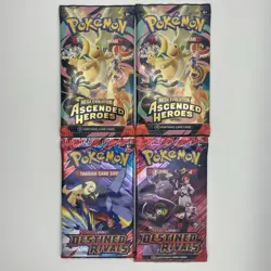 Pokemon Booster Pack Bundle 2x Ascended Heroes & 2x Destined Rivals Sealed TCG - Image 2