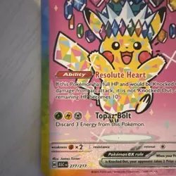Pikachu ex 219/191 Sv08: Surging Sparks Holo 277/217 - Image 5