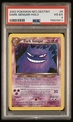 2002 POKEMON NEO DESTINY DARK GENGAR-HOLO #6 PSA 4 - Image 1