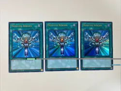 Yugioh Monster Reborn x 3 - 1st Edition Ultra Rare NM - Free Holo Card - B - Image 1