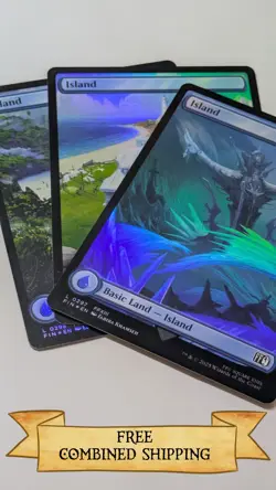Magic The Gathering: 3x Final Fantasy (FIN) Full Art Foil Island - Image 1