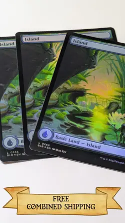 Magic The Gathering: 3x Bloomburrow (BLB) Full Art Foil Island - Image 1