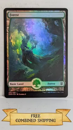 Forest (280) - Full Art Zendikar Rising Foil - Image 1