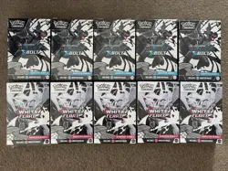 10x New & Sealed Pokemon TCG Black Bolt and White Flare Booster Bundle (5x each) - Image 1