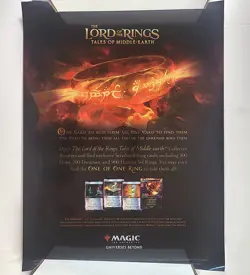 (Foil) Lord of the Rings: The One Ring Promo Poster (MTG) 18x24: MTG LOTR - Used - Image 1
