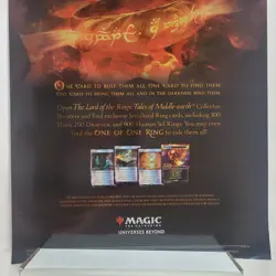 (Foil) Lord of the Rings: The One Ring Promo Poster (MTG) 18x24: MTG LOTR - Used - Image 3