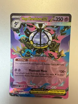 Mega Chandelure ex 038/084 Double Rare ME: Pitch Black Pokemon TCG NM - Image 1