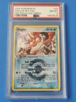 Pokemon EX Fire Red Leaf Green Kingler Reverse Foil 26/112 PSA 8 NM-MT Graded - Image 1