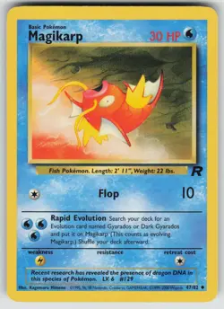 Magikarp 47/82 Uncommon Team Rocket Pokemon Unlimited Lightly Played - Image 1