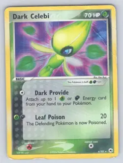 Dark Celebi 4/101 Holo Rare Hidden Legends Pokemon Damaged - Image 1