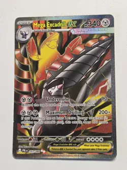 Mega Excadrill EX 103/084 Pokemon Mega Evolution Pitch Black Full Art Ultra Rare - Image 2