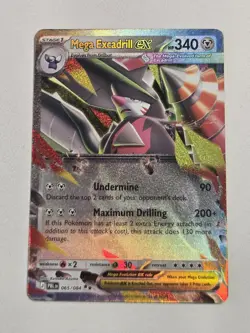 Mega Excadrill EX 103/084 Pokemon Mega Evolution Pitch Black Full Art Ultra Rare - Image 4