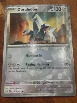 Pokemon TCG Duraldon 069/131 Prismatic Evolutions (Poke Ball Pattern) - Image 1
