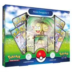 Pokemon Go Alolan Exeggutor V Collection Box 4 Booster Pack Set Sealed 820650850547 - Image 1