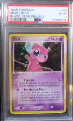 2006 POKEMON MEW PROMO HOLO 040 BLACK STAR PROMOS 40 PSA 9 MINT (RARE) - Image 1
