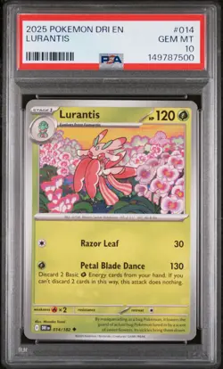 2025 POKEMON DRI EN-DESTINED RIVALS #014 LURANTIS PSA 10 - Image 1