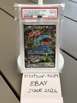 PSA 8 Near Mint 2016 Pokemon Venusaur EX Full Art XY123 Black Star Promo - Image 1
