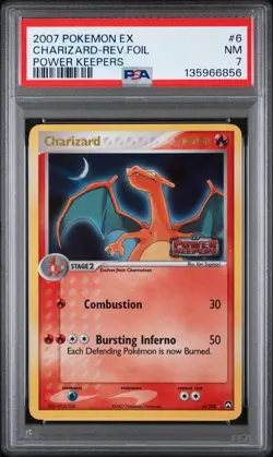 *PSA 7* Charizard 6/108 Stamped Reverse Holo 2007 Pokemon EX Power Keepers - Image 1