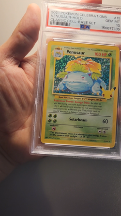 2021 Pokemon Celebrations Venusaur PSA 10 Unique Surface Error - Image 2