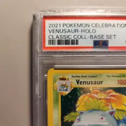 2021 Pokemon Celebrations Venusaur PSA 10 Unique Surface Error - Image 5