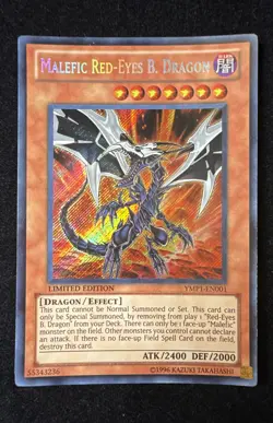 Secret Rare Limited Edition | Malefic Red-Eyes B. Dragon | YMP1-EN001 | LP - Image 1