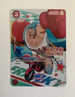 One Piece x Round 1 Franky Promo Card ST21-011 (English) - Image 1