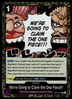 One Piece 500 Years We're Going to Claim the One Piece #OP07-077 OP07 - Image 1