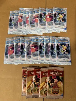 Disney Lorcana Booster Packs Lot Of 20-Winterspell & 5 Reign Of Jafar - Image 1